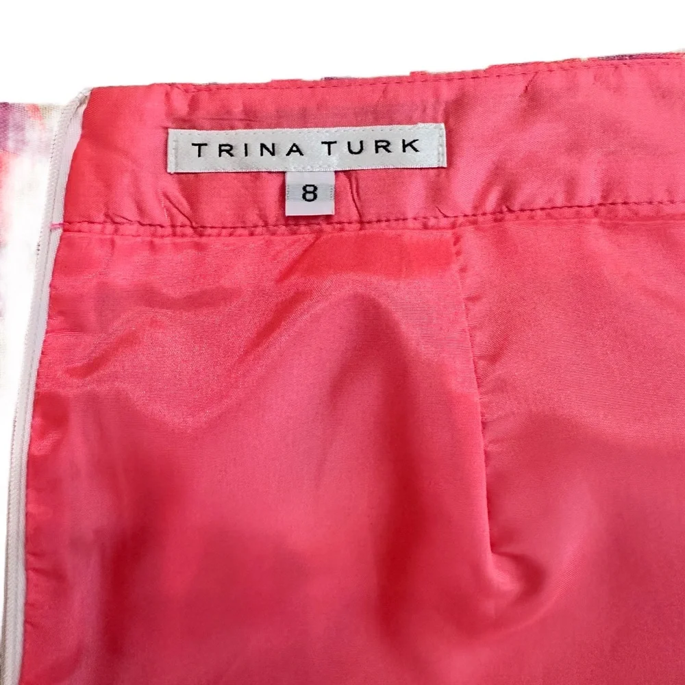 TRINA TURK ~ Orange/Pink/Green/Purple A-Line Skirt size 8